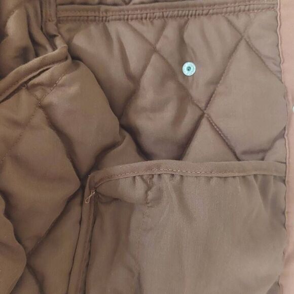 BLANK NYC Still Into You Quilted Crop Jacket | Brown M | Collared Snap Front - Picture 14 of 16